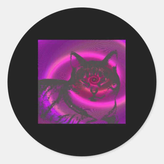 Cat Graphic Runder Aufkleber (Vorderseite)