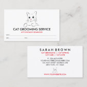 Cat Green eyes Ernennung Erinnerung Visitenkarte (Vorne/Hinten)