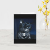 Cat Grillz Funny Kitten Meme Cat Smiling Brain Rot Karte (Gelbe Blume)