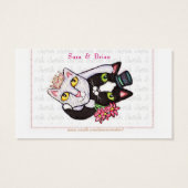 Cat Groom & Bride Save the Date Wedding Card (Rückseite)