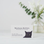 Cat Grooming Custom Pet Business Card Visitenkarte (Stehend Vorderseite)