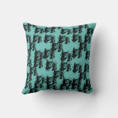 "Cat Group" grün Kissen (Rückseite)