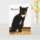 Cat Grußkarte Karte (Gelbe Blume)