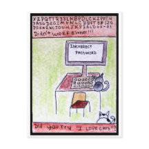 Cat Hackers Postcard