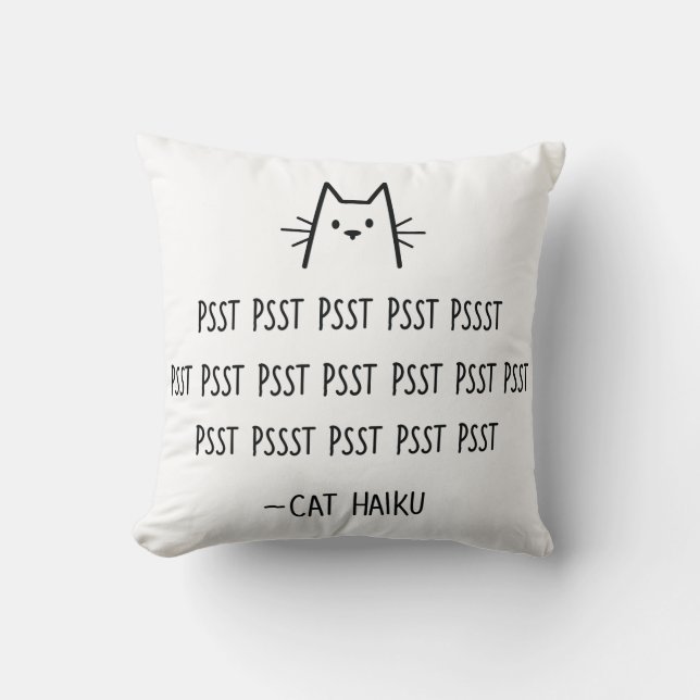 Cat Haiku Pillow Kissen (Vorderseite)