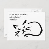 Cat haiku postkarte (Vorne/Hinten)