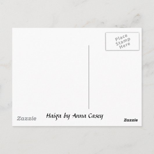 Cat haiku postkarte (Rückseite)