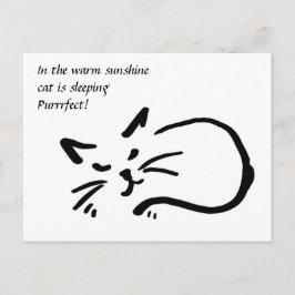 Cat haiku postkarte