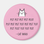 Cat Haiku Round Magnet (Vorne)