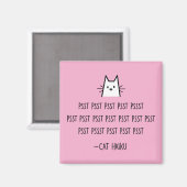 Cat Haiku Square Magnet (Vorderseite/Rückseite)