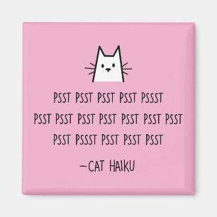 Cat Haiku Square Magnet