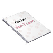 Cat Hair Don’t Care Minimal Cat Notebook Notizblock (Rechte Seite)