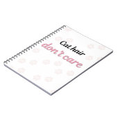 Cat Hair Don’t Care Minimal Cat Notebook Notizblock (Linke Seite)
