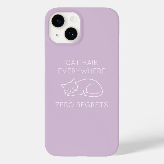 Cat hair everywhere zero regrets Case-Mate iPhone hülle (Rückseite)