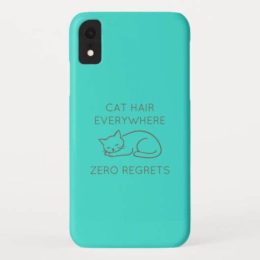 Cat hair everywhere zero regrets Case-Mate iPhone hülle (Rückseite)