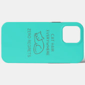 Cat hair everywhere zero regrets Case-Mate iPhone hülle (Rückseite (Horizontal))