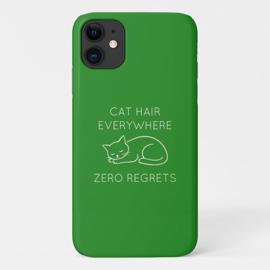 Cat hair everywhere zero regrets Case-Mate iPhone hülle (Rückseite)