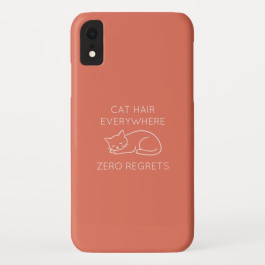 Cat hair everywhere zero regrets Case-Mate iPhone hülle (Rückseite)