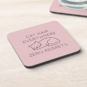 Cat hair everywhere zero regrets getränkeuntersetzer (Linke Seite)