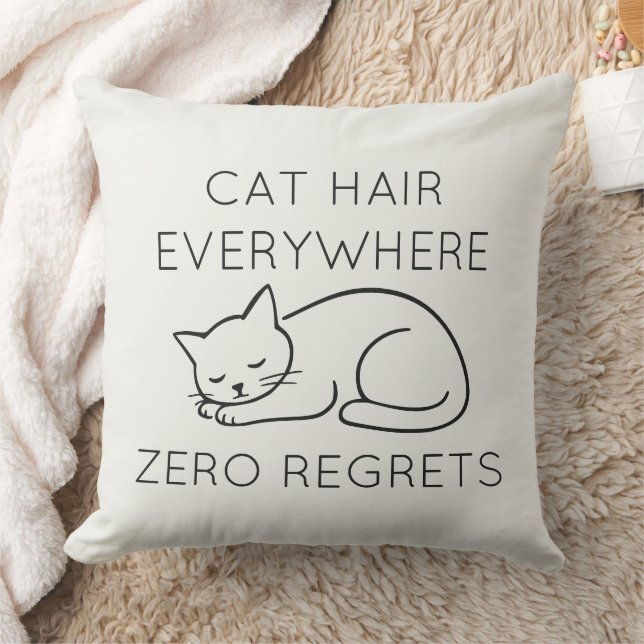 Cat hair everywhere zero regrets kissen (Decke)