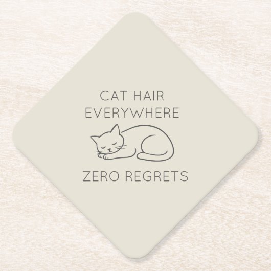 Cat hair everywhere zero regrets untersetzer (Vorderseite)