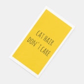 Cat Hair Funny Joke Funny Joke Simple Yellow Serviette (Ecke)