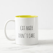 Cat Hair Funny Spaß Funny Funny Funny Fest Einfach Zweifarbige Tasse (Links)