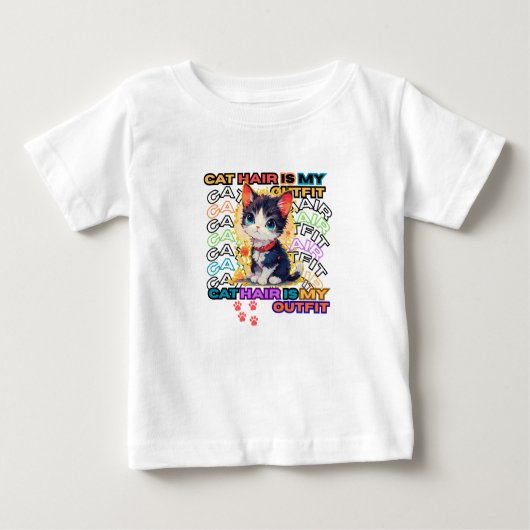Cat Hair Is My Outfit Baby T-shirt (Vorderseite)