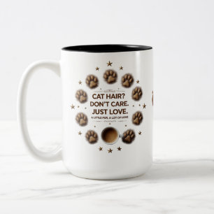 Cat Hair Keine Sorge 15oz Tasse - Funny & Furry Ca