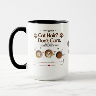Cat Hair Keine Sorge Combo Tasse - Kaffee & Cat Lo