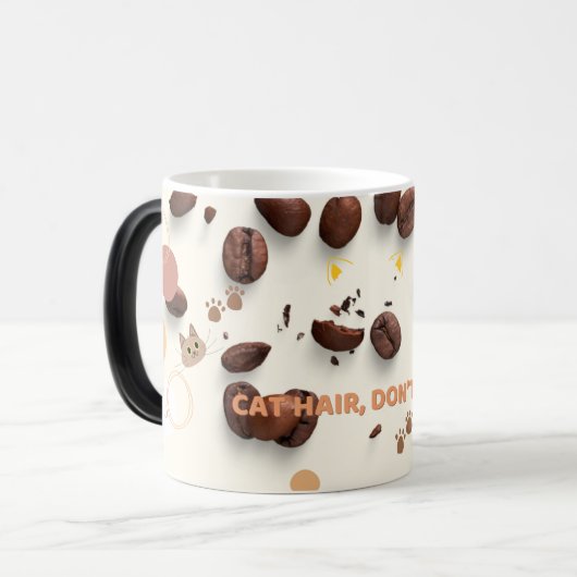 Cat Hair Keine Sorge Tasse - Funny Coffee Cup for (Vorderseite Links)