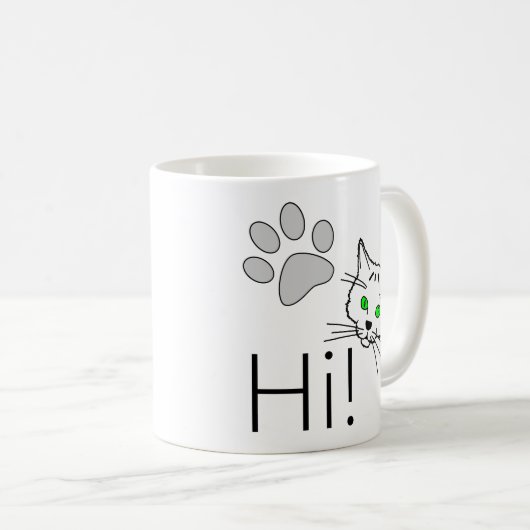 Cat - Hallo! Kaffeetasse (VorderseiteRechts)