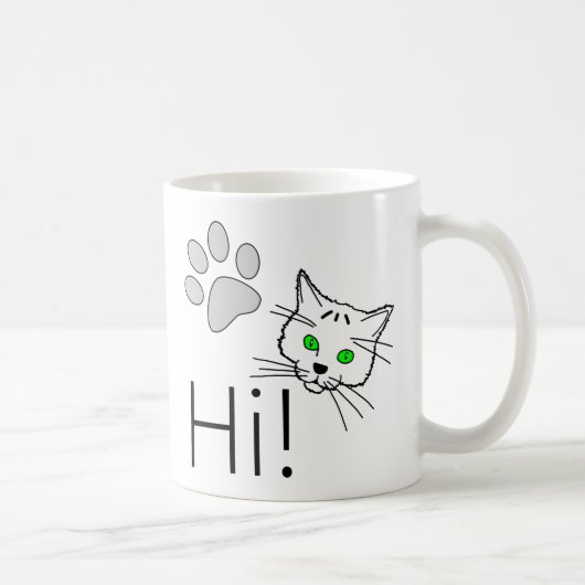 Cat - Hallo! Kaffeetasse (Rechts)