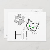 Cat - Hallo! Postkarte (Vorne/Hinten)