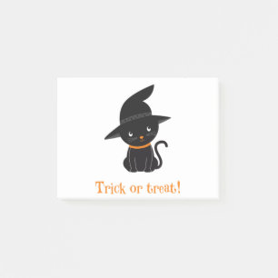 Cat Halloween Black Animal Fantasy October Autumn. Post-it Klebezettel
