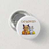 Cat Halloween Button (Vorne & Hinten)