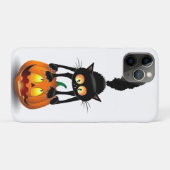 Cat Halloween erschreckter Cartoon auf Kürbiskröte Case-Mate iPhone Hülle (Rückseite (Horizontal))