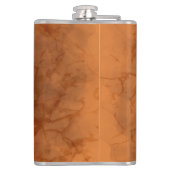 Cat Halloween erschreckter Cartoon auf Kürbiskröte Flachmann (Rückseite)