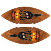 Cat Halloween erschreckter Cartoon auf Kürbiskröte Football (Paneele)