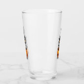 Cat Halloween erschreckter Cartoon auf Kürbiskröte Glas (Links)