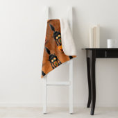 Cat Halloween erschreckter Cartoon auf Kürbiskröte Sherpadecke (Beispiel)