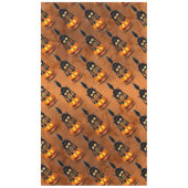 Cat Halloween erschreckter Cartoon auf Kürbiskröte Tischdecke (Vorderseite)