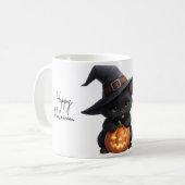 Cat Halloween Family Kaffeetasse (Vorderseite Links)