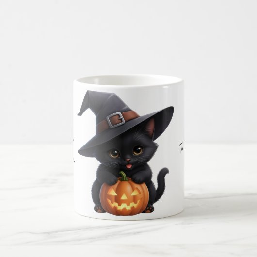 Cat Halloween Family Kaffeetasse (Mittel)