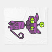 Cat Halloween Fleecedecke (Vorderseite (Horizontal))