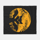 Cat Halloween Fleecedecke (Vorderseite (Horizontal))