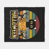 Cat Halloween Fleecedecke (Vorderseite (Horizontal))