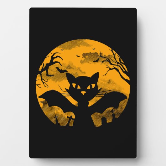 Cat Halloween Fotoplatte (Vorderseite)