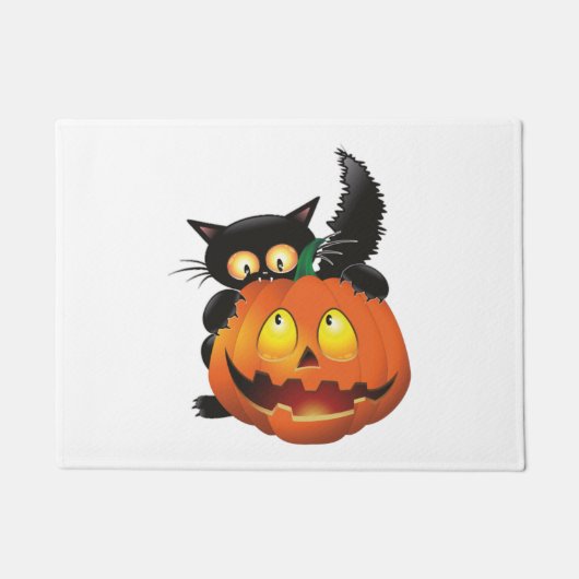 CAT HALLOWEEN FUßMATTE (Vorderseite)