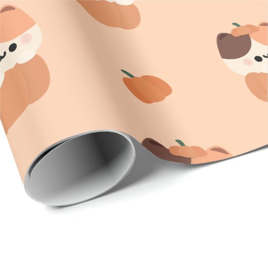 Cat Halloween Geschenkpapier (Rolleneckpunkt)